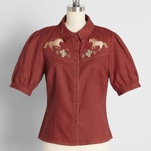 On the Range Western Blouse